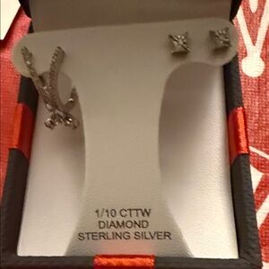 Sterling Silver Diamond Jewelry Set